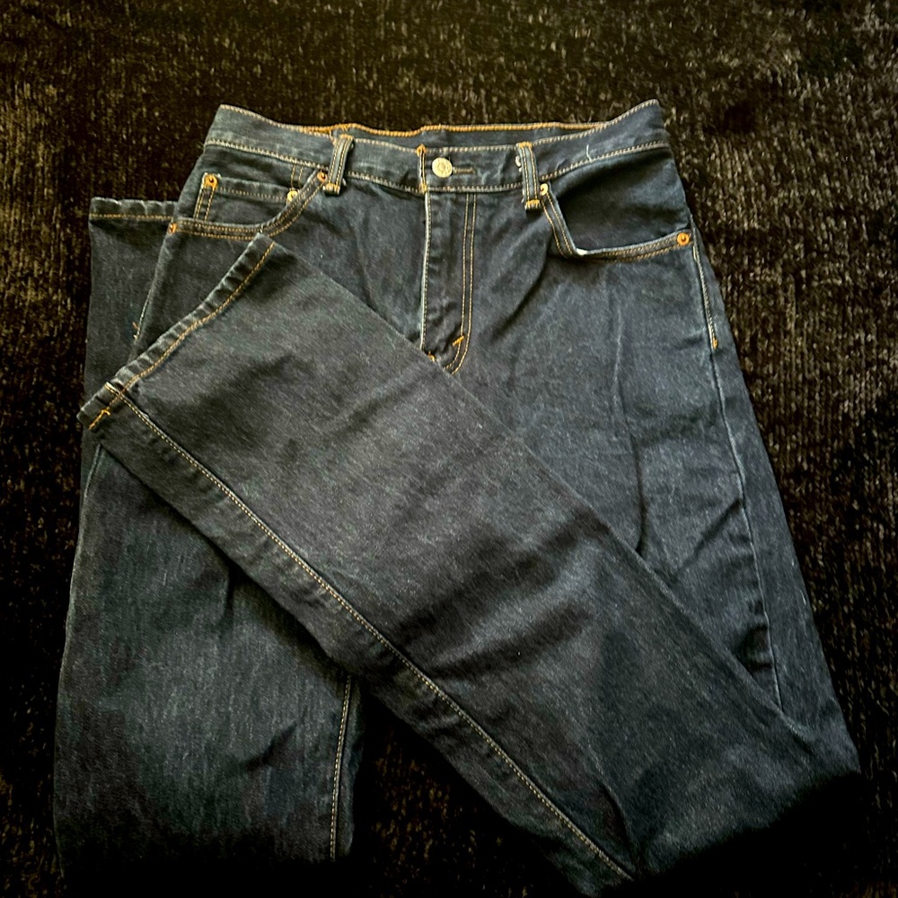 Levi’s Men’s Dark Blue Straight Leg Jeans